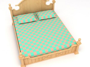 bed cot 02 3D 모델
