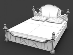 bed cot 02 3D 모델