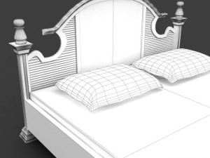 bed cot 02 3D 모델