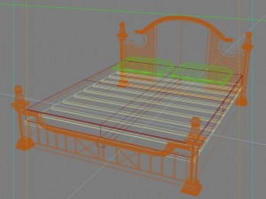 bed cot 02 3D 모델