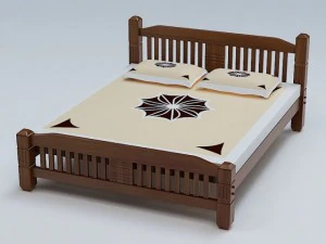tempat tidur bayi 03 Model 3D