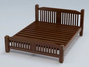 tempat tidur bayi 03 Model 3D