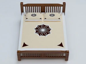 tempat tidur bayi 03 Model 3D