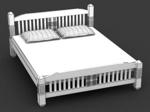 tempat tidur bayi 03 Model 3D