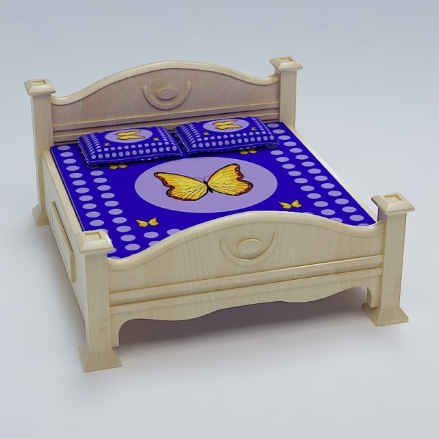 bed cot 04 3D 模型 .c4d .max .obj .3ds .fbx .stl .blend 