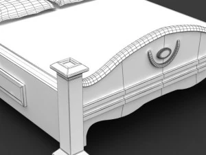 tempat tidur bayi 04 Model 3D