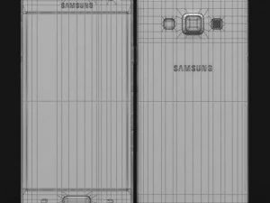 samsung galaxy a3 dan a3 duos warna putih Model 3D