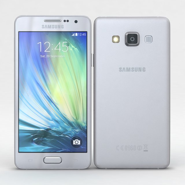 samsung galaxy a3 and a3 duos silver 3D Modell .c4d .max .obj .3ds .fbx .stl .blend