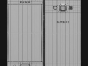 samsung galaxy a3 and a3 duos silver 3D Modell