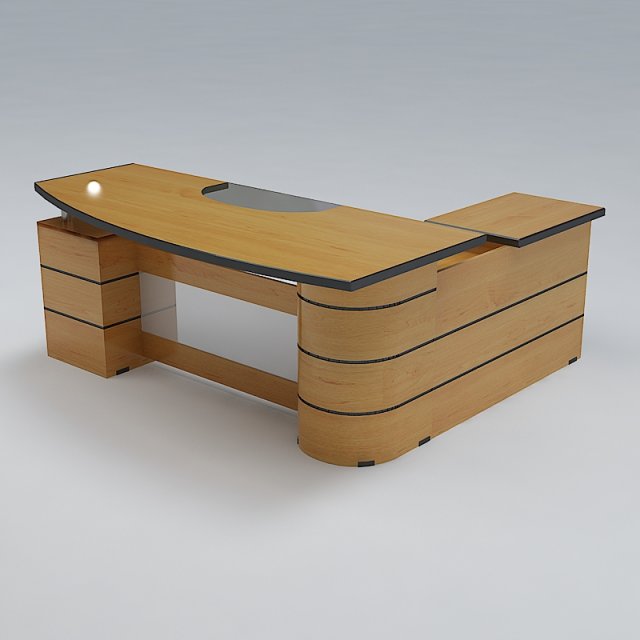 executive desk 02 3D Модель .c4d .max .obj .3ds .fbx .stl .blend 