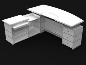 executive desk 02 3D Модель