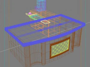 executive desk 03 3D Model