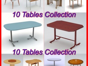 tables pack 1 Model 3D