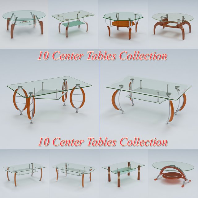 tables pack 3 3D Model .c4d .max .obj .3ds .fbx .stl .blend 