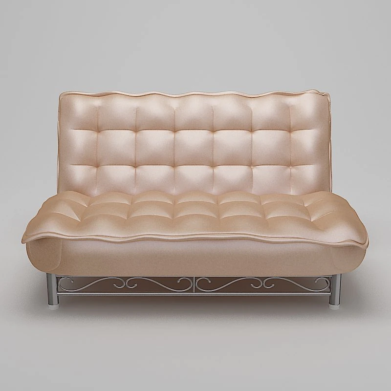 Sofa seidiger Stoff 3D Modell .c4d .max .obj .3ds .fbx .stl .blend 