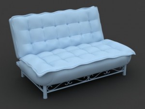 sofa silky fabric 3D 模型