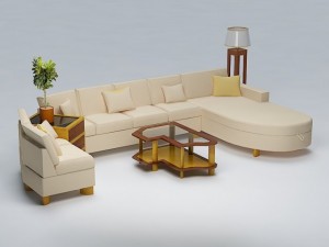 living room furniture Model 3D