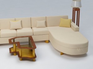 living room furniture 3D Model