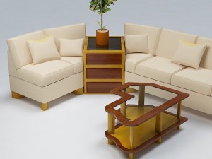 living room furniture 3D Model