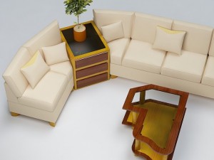 living room furniture 3D Model
