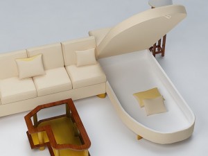 living room furniture 3D Model