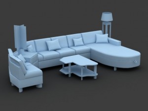 living room furniture 3D Model