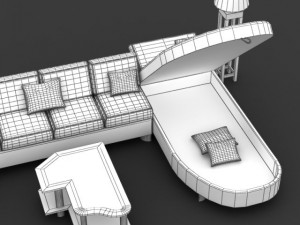 living room furniture 3D Model