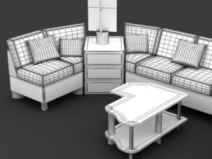 living room furniture 3D Model