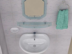 wastafel alas kamar mandi dan alat peraga Model 3D