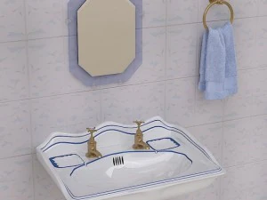 wastafel alas bergaya dan alat peraga Model 3D