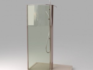 devon shower stall photoreal Model 3D