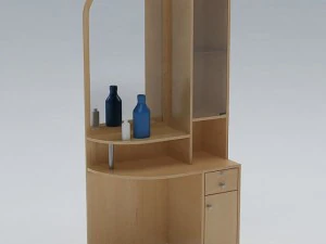 meja rias 01 Model 3D