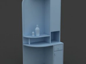 meja rias 01 Model 3D