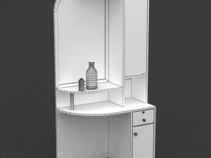 meja rias 01 Model 3D