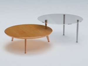 round end cocktail table Model 3D