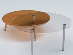 round end cocktail table Modello 3D