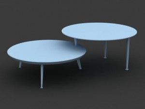 round end cocktail table Modello 3D