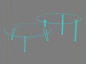 round end cocktail table Modello 3D