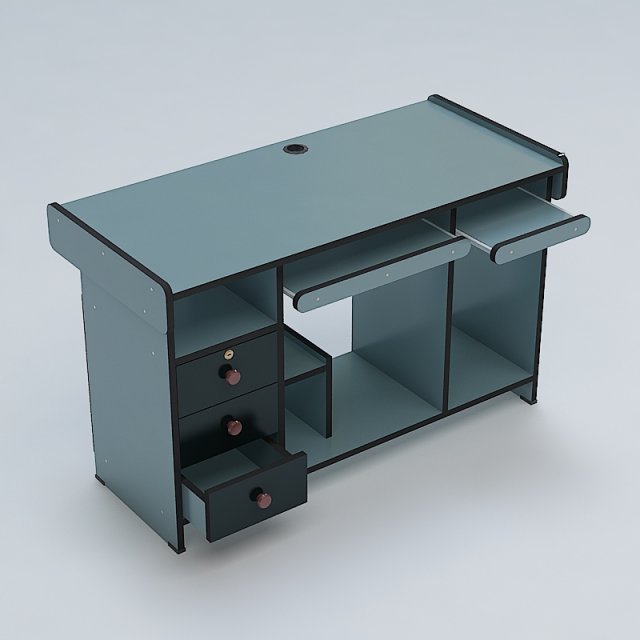 computer table 01 3Dモデル .c4d .max .obj .3ds .fbx .stl .blend 