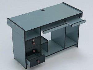 computer table 01 Model 3D