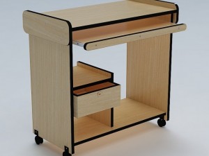 computer table 02 Model 3D
