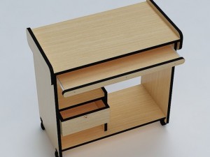 computer table 02 Modèle 3D
