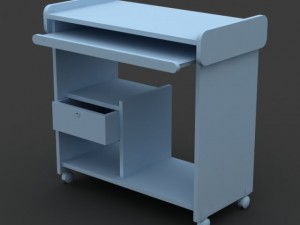 computer table 02 Modèle 3D
