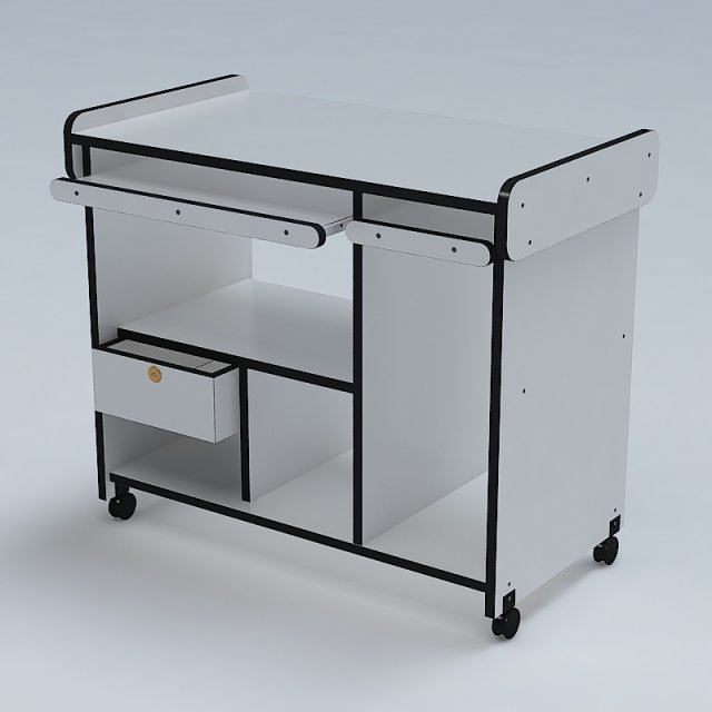 computer table 03 3D-Modell .c4d .max .obj .3ds .fbx .stl .blend 