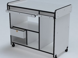 computer table 03 Model 3D