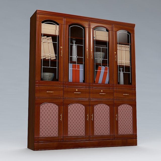 breakfront cabinet Modelo 3D .c4d .max .obj .3ds .fbx .stl .blend 