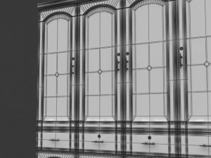breakfront cabinet Modelo 3D