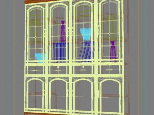 breakfront cabinet Modelo 3D