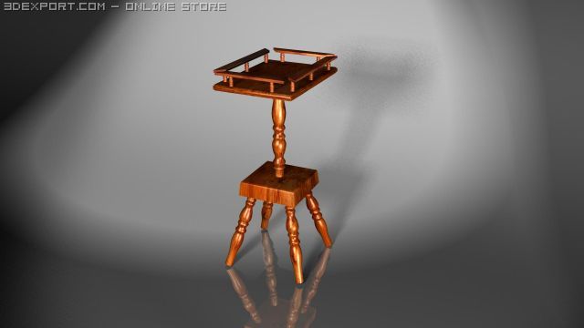 phone table 3D Модель .c4d .max .obj .3ds .fbx .stl .blend 