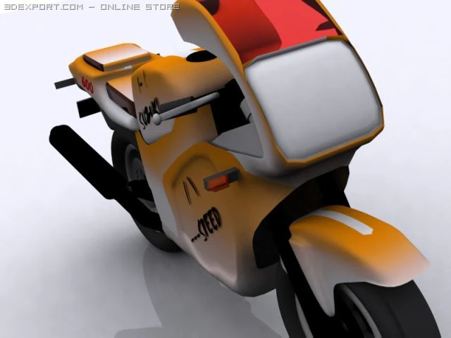 suzuki bike 600 cc 3D Model .c4d .max .obj .3ds .fbx .stl .blend 